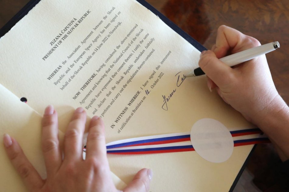 Prezidentka ratifikovala zmluvu o pridružení SR do Európskej vesmírnej agentúry