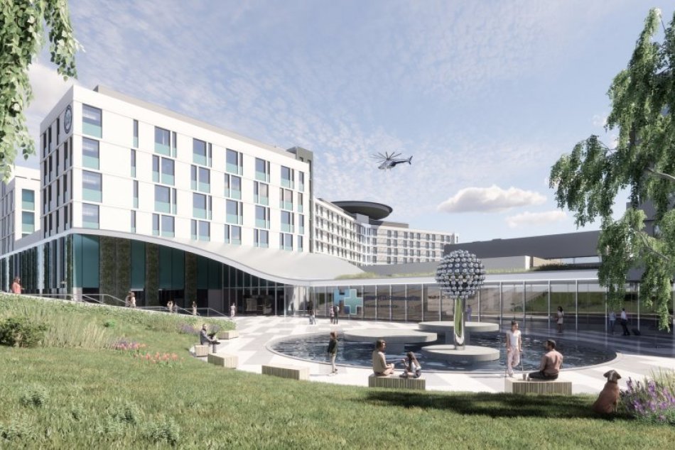 VIZUALIZÁCIE: Nová bystrická nemocnica s novým logom