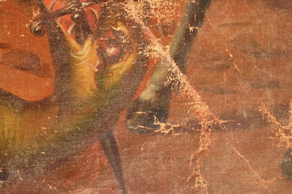 Vzácny obraz znázorňujúci sv. Juraja bojujúceho s drakom