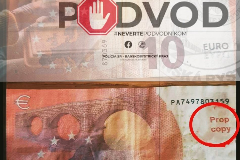 V OBRAZOCH: V Bystrici zachytili v obehu falzifikáty desaťeurových bankoviek