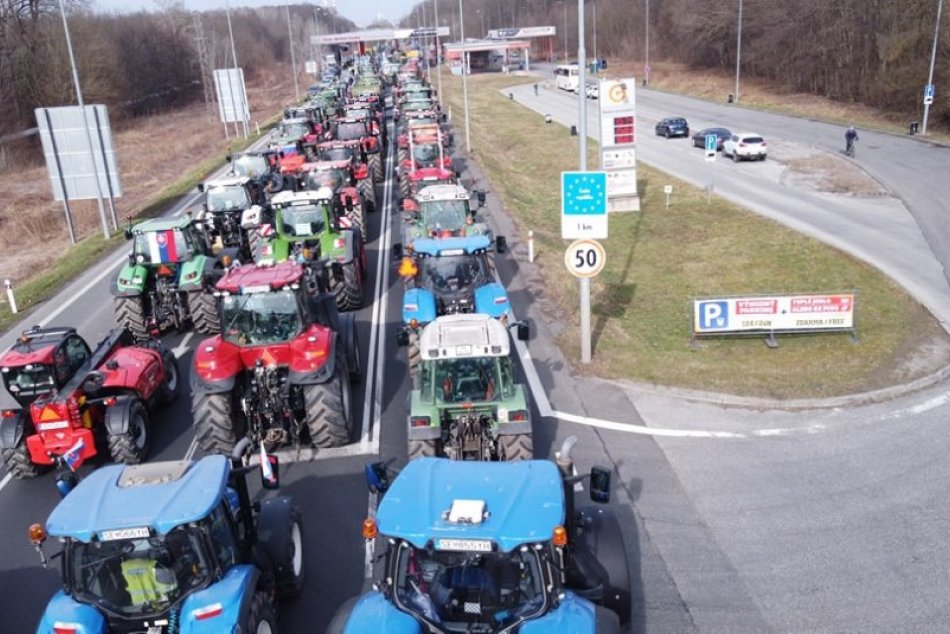 Protest farmárov v Trnavskom kraji, 22. februára 2024