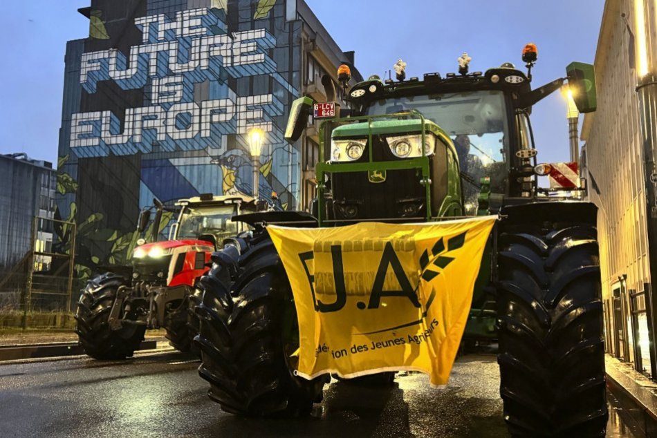 Protesty farmárov v Bruseli