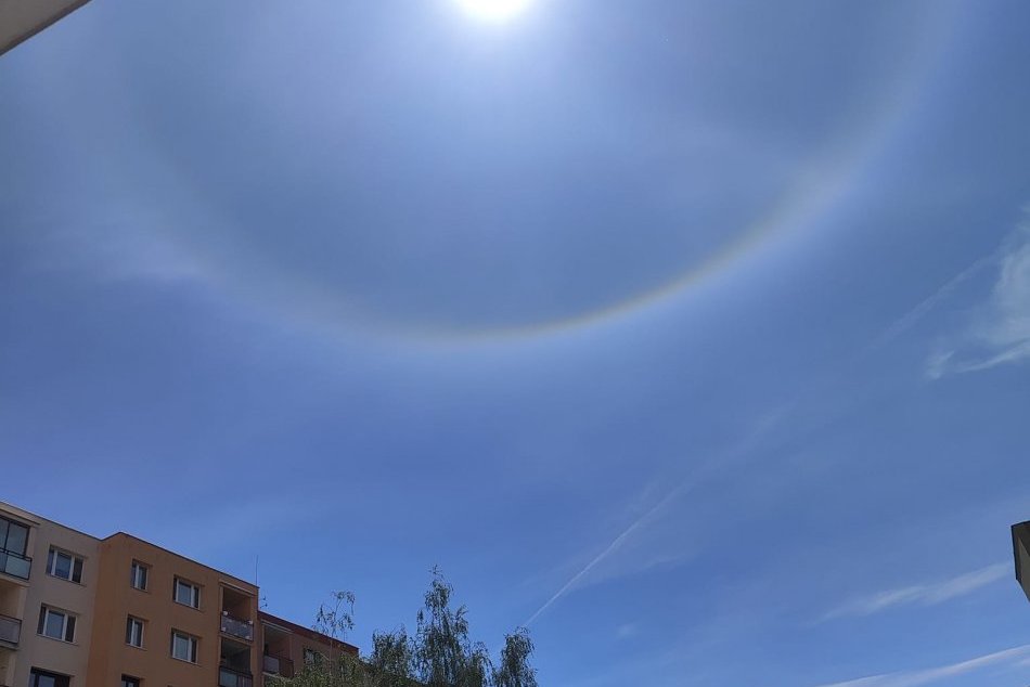 Haló efekt na oblohe v Prešove