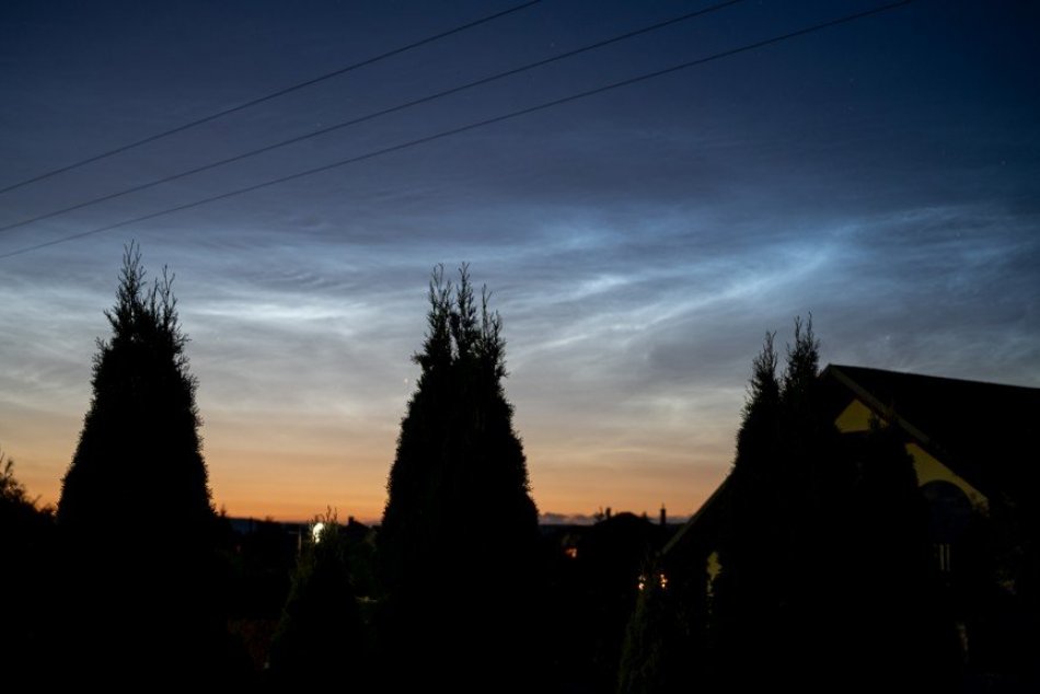 Svietiace oblaky vo Fulianke pri Prešove