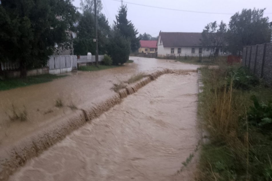 Záplavy v obci Zborov na východe