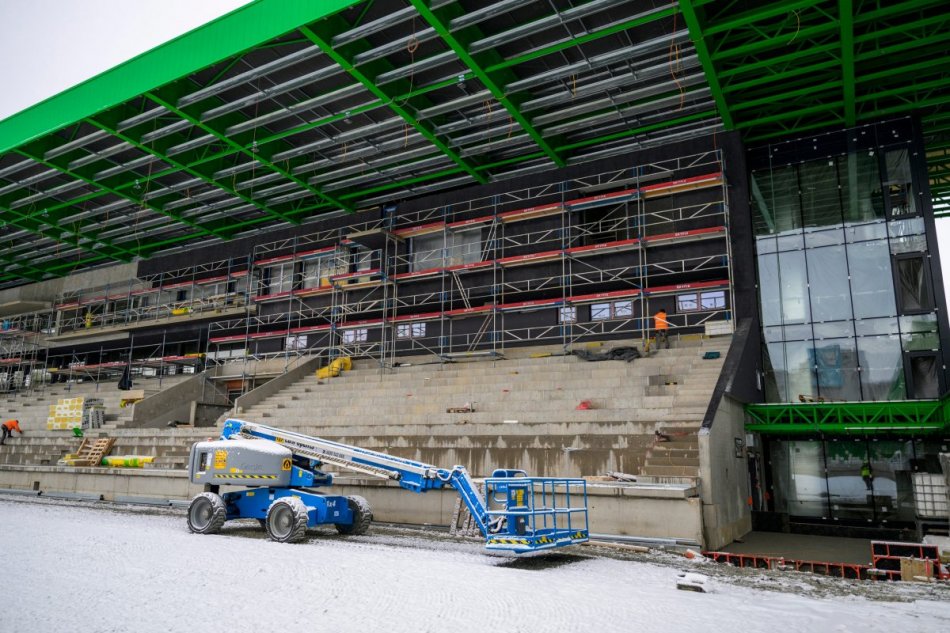 Nové zábery futbalového štadióna v Prešove