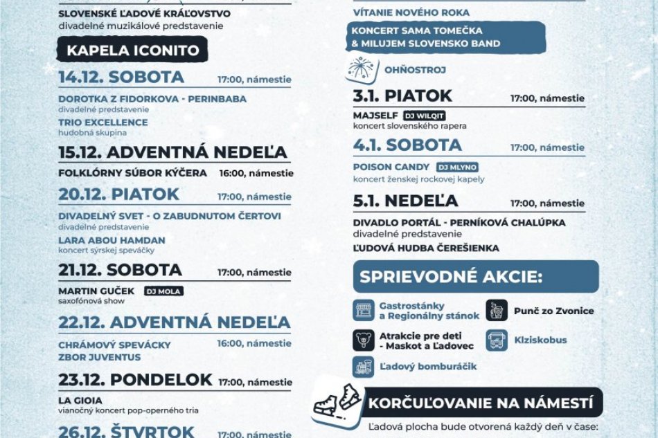 Program Ľadového mestečka 2024