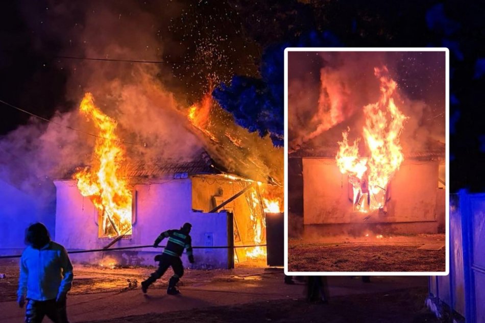 Požiar rodinného domu v Dvoroch nad Žitavou