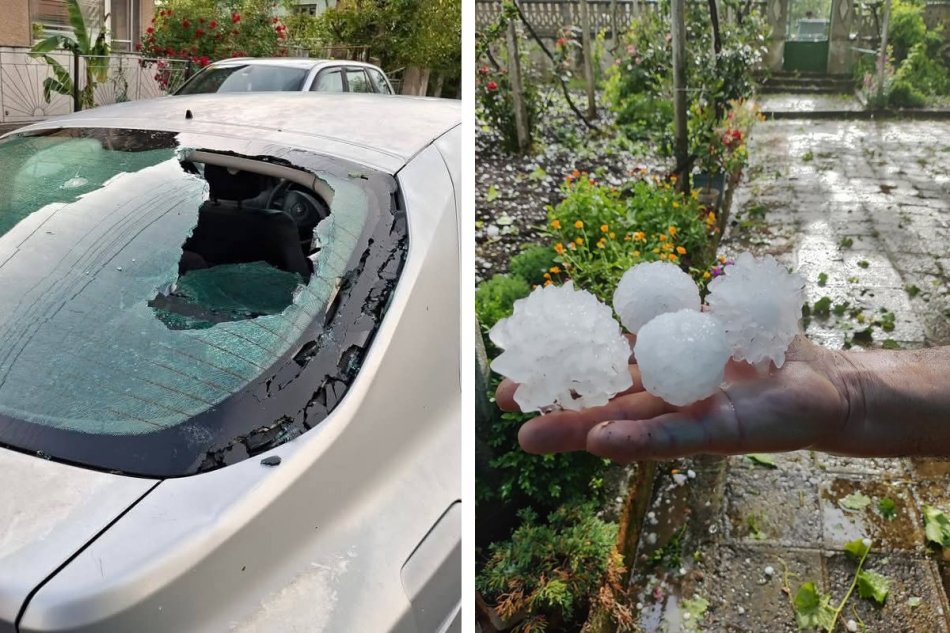 V Bulharsku padali obrovské krúpy