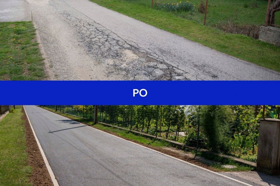 Zrekonštruované cesty v Dražovciach
