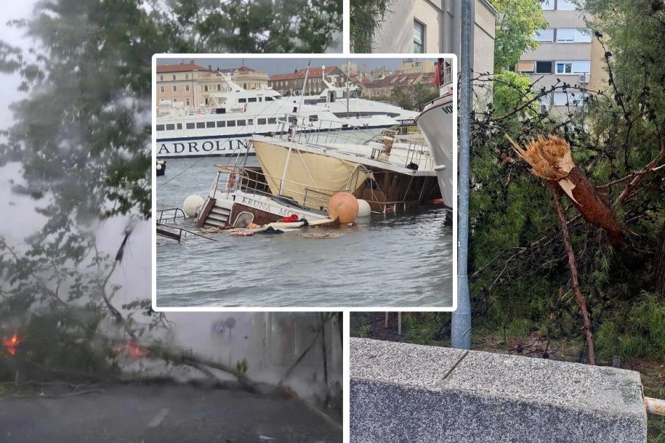 Split zasiahla ničivá búrka