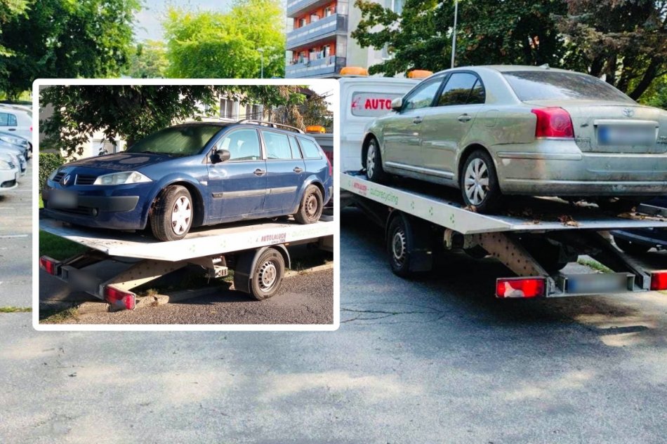 V Nitre odtiahli ďalšie autá, ktoré blokovali parkovacie miesta