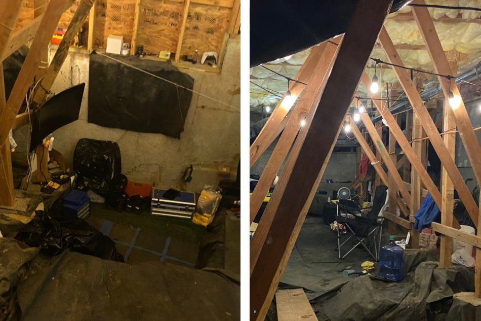 Muž žil pod podlahou rodinného domu