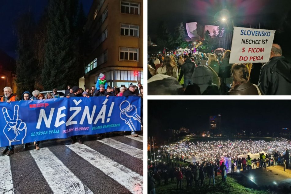 V OBRAZOCH: Bystrický park rozžiarili 17. novembra stovky svetielok