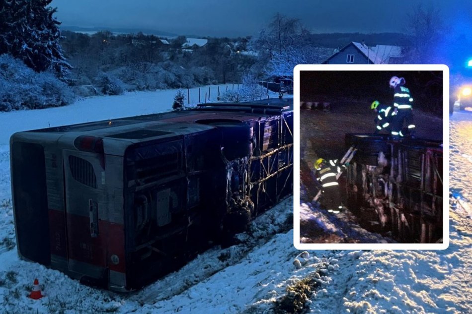 V Česku sa prevrátil autobus