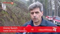 Požiar pri Hranovnici